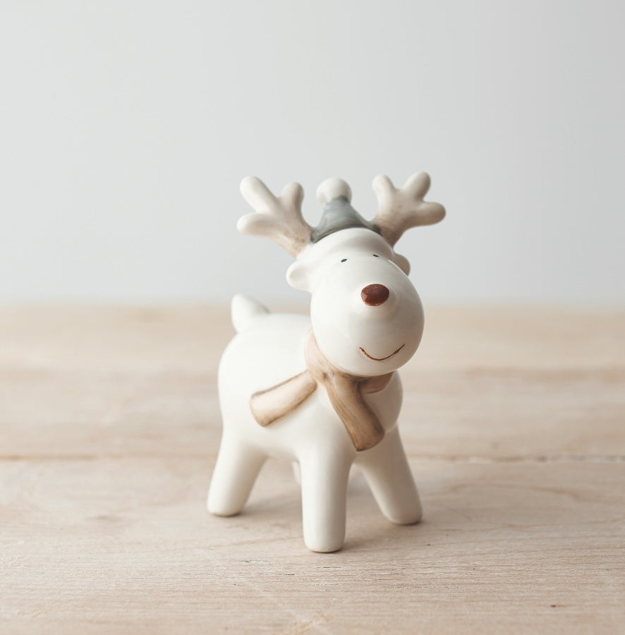 Grey reindeer ornament