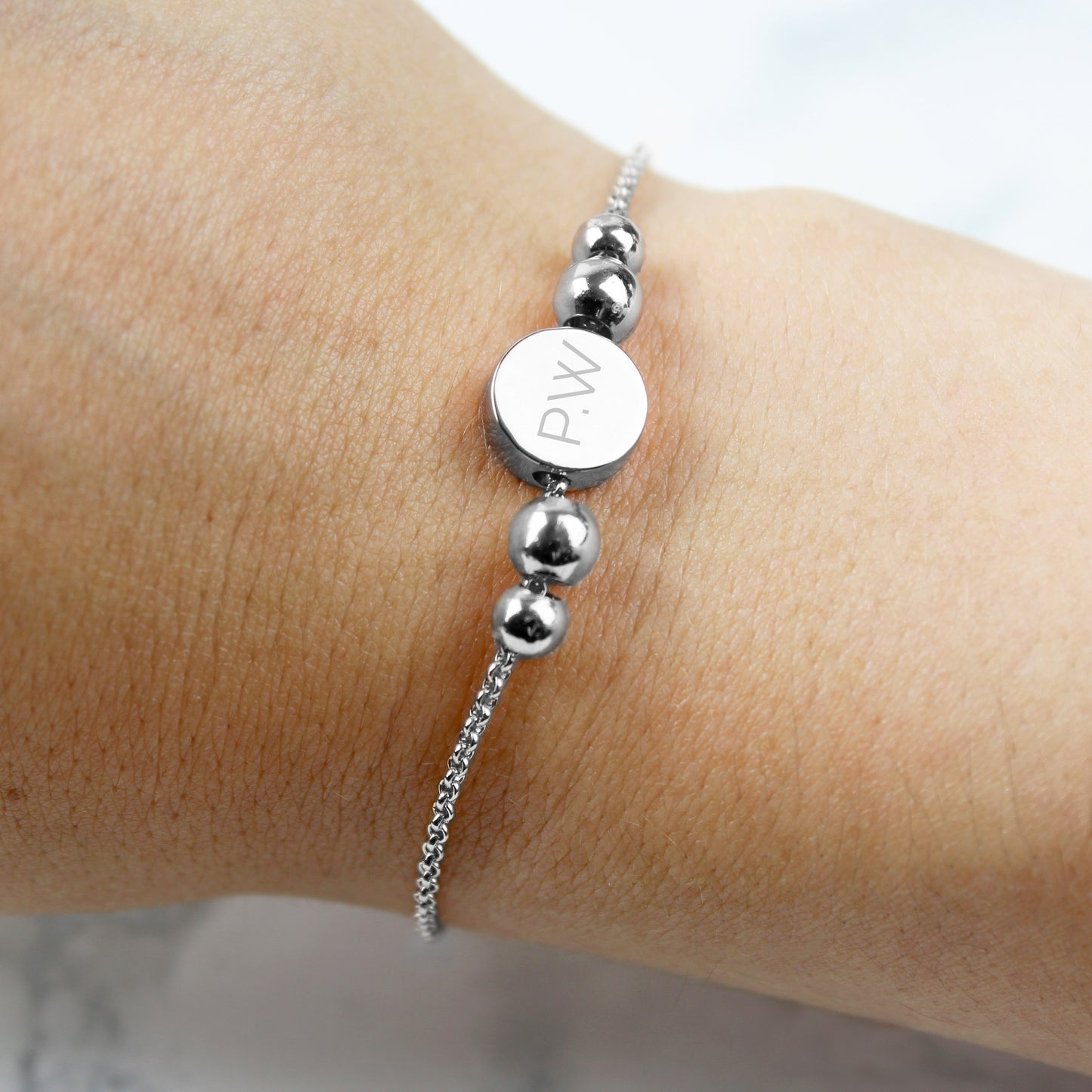 Silver plated initials bracelet - Lilybet loves