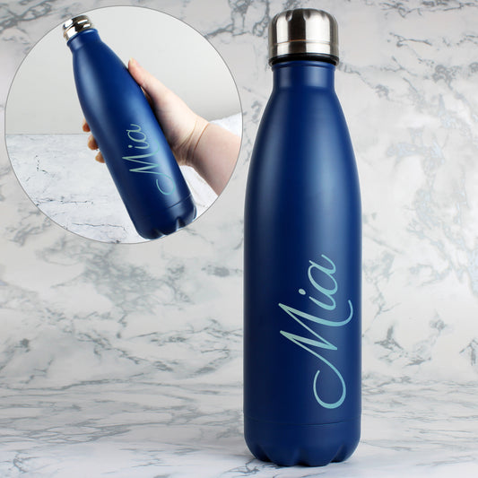 Blue insulated drinks bottle - Lilybet loves