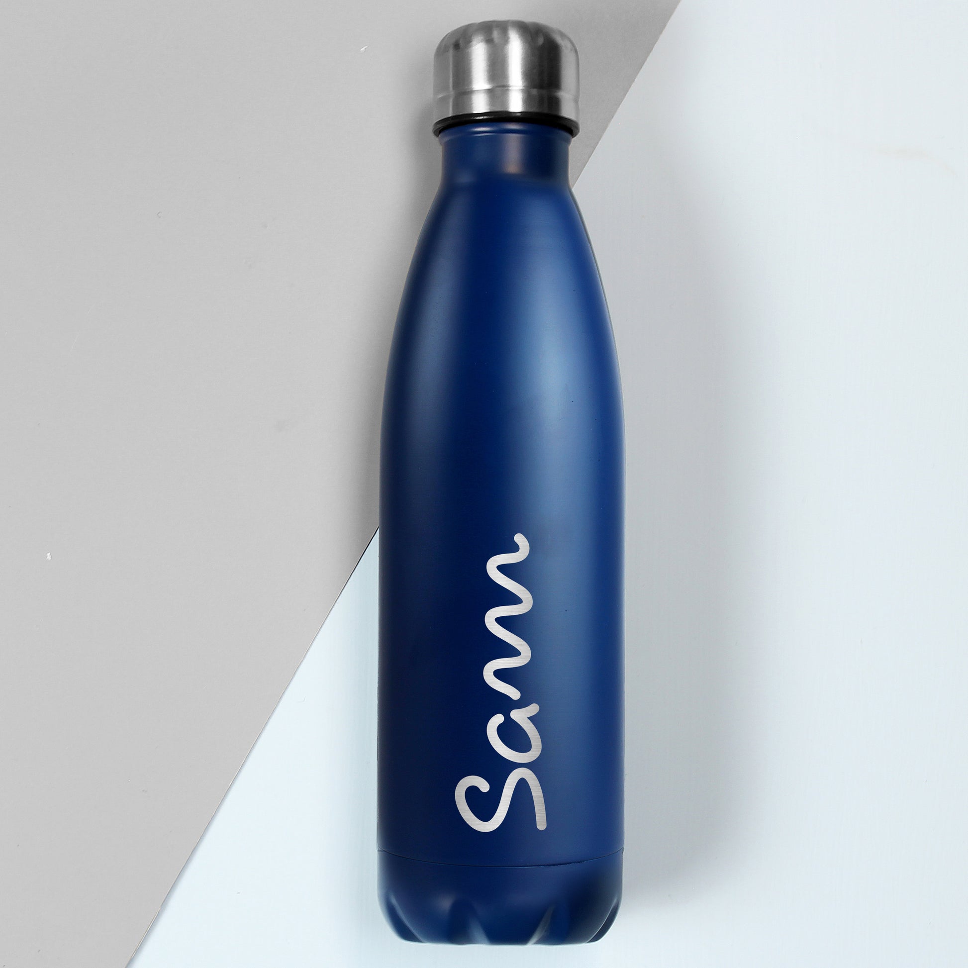 Navy insulated Island themed drinks bottle - Lilybet loves