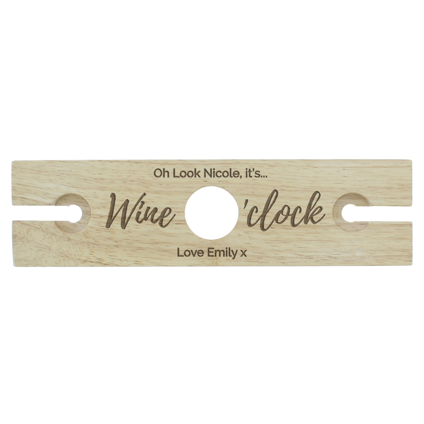 Wine O'clock' Wine Glass & Bottle Butler - Lilybet loves