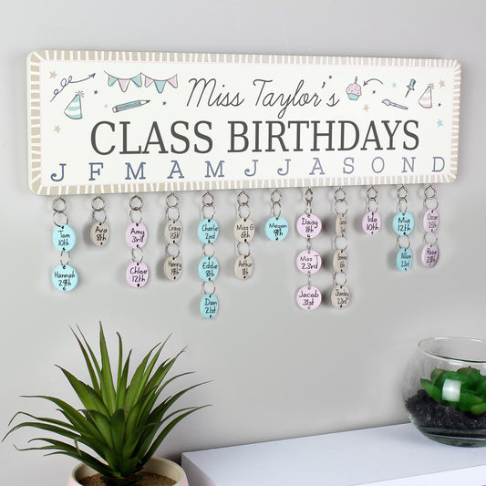 Birthday planner board with customisable discs - Lilybet loves