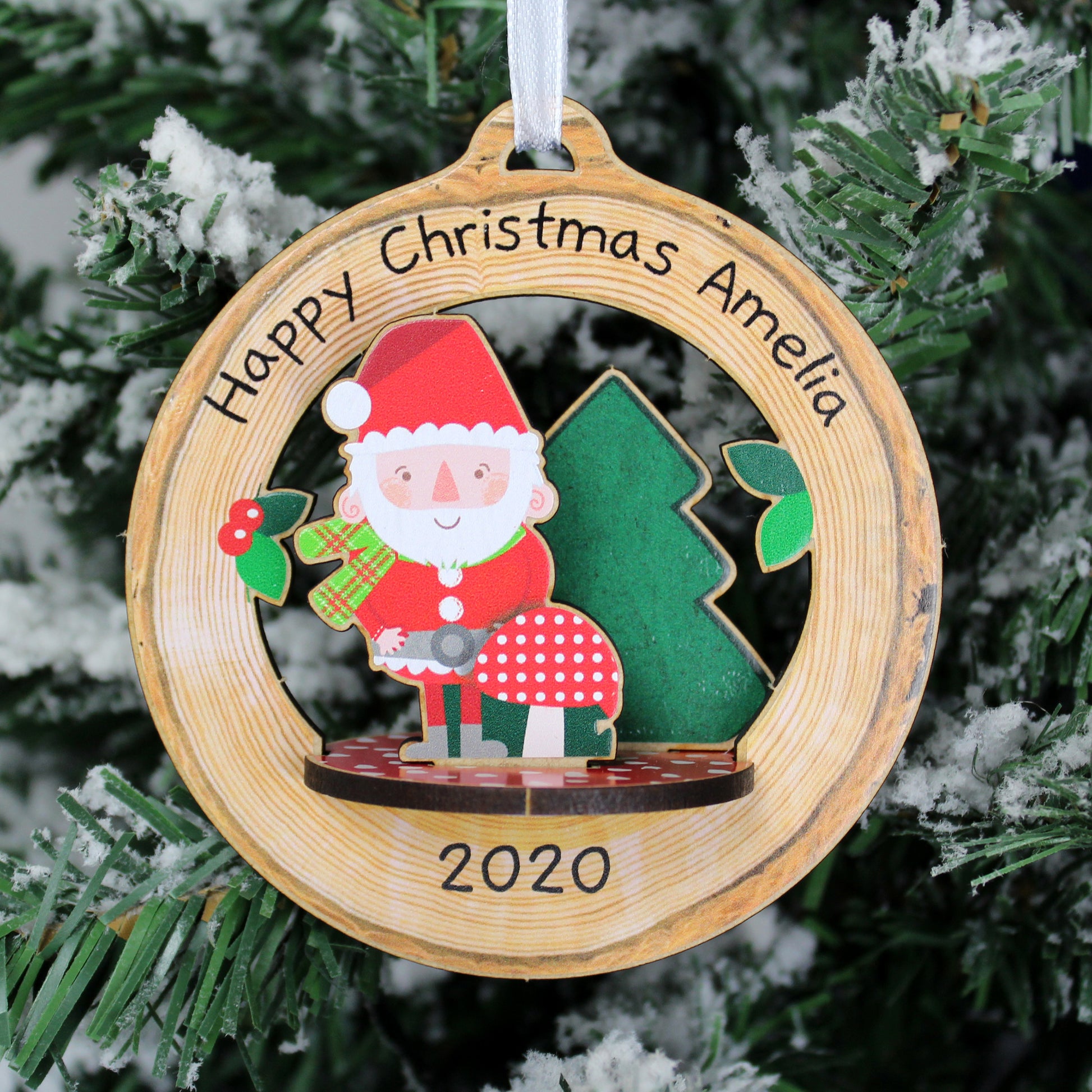 Make your own toadstool santa 3D decoration kit, personalised - Lilybet loves