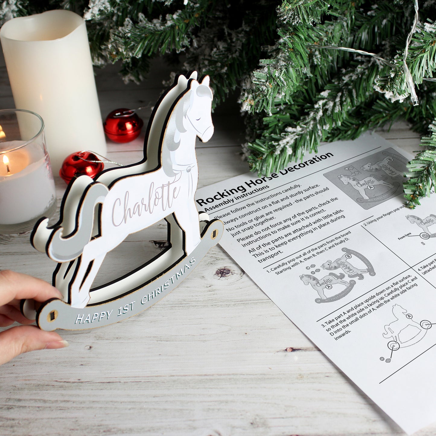 Make your own rocking horse 3D decoration kit, personalised - Lilybet loves