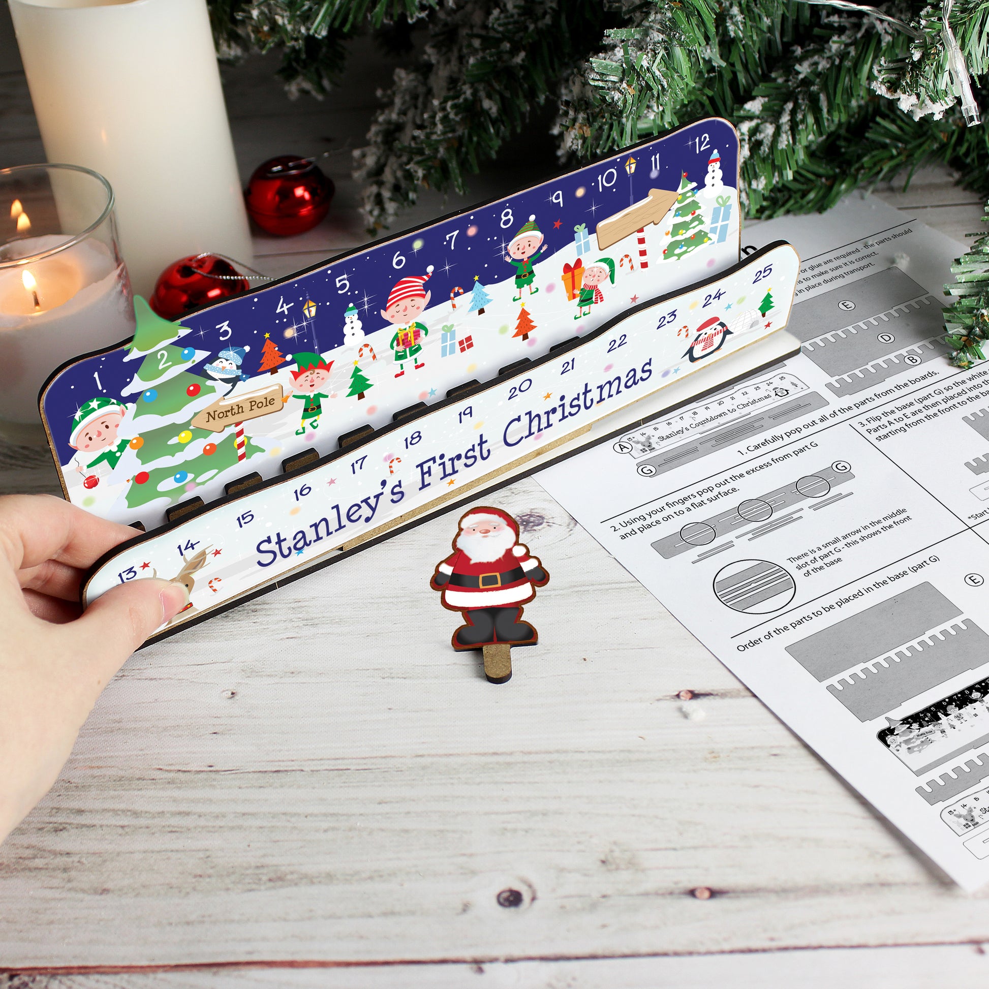 Make your own Santa Christmas advent countdown kit, personalised - Lilybet loves