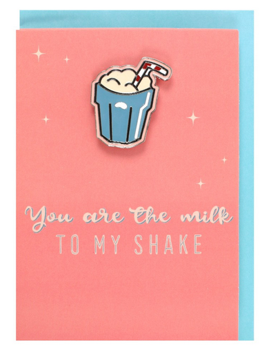 Valentines card with enamel badge - Lilybet loves
