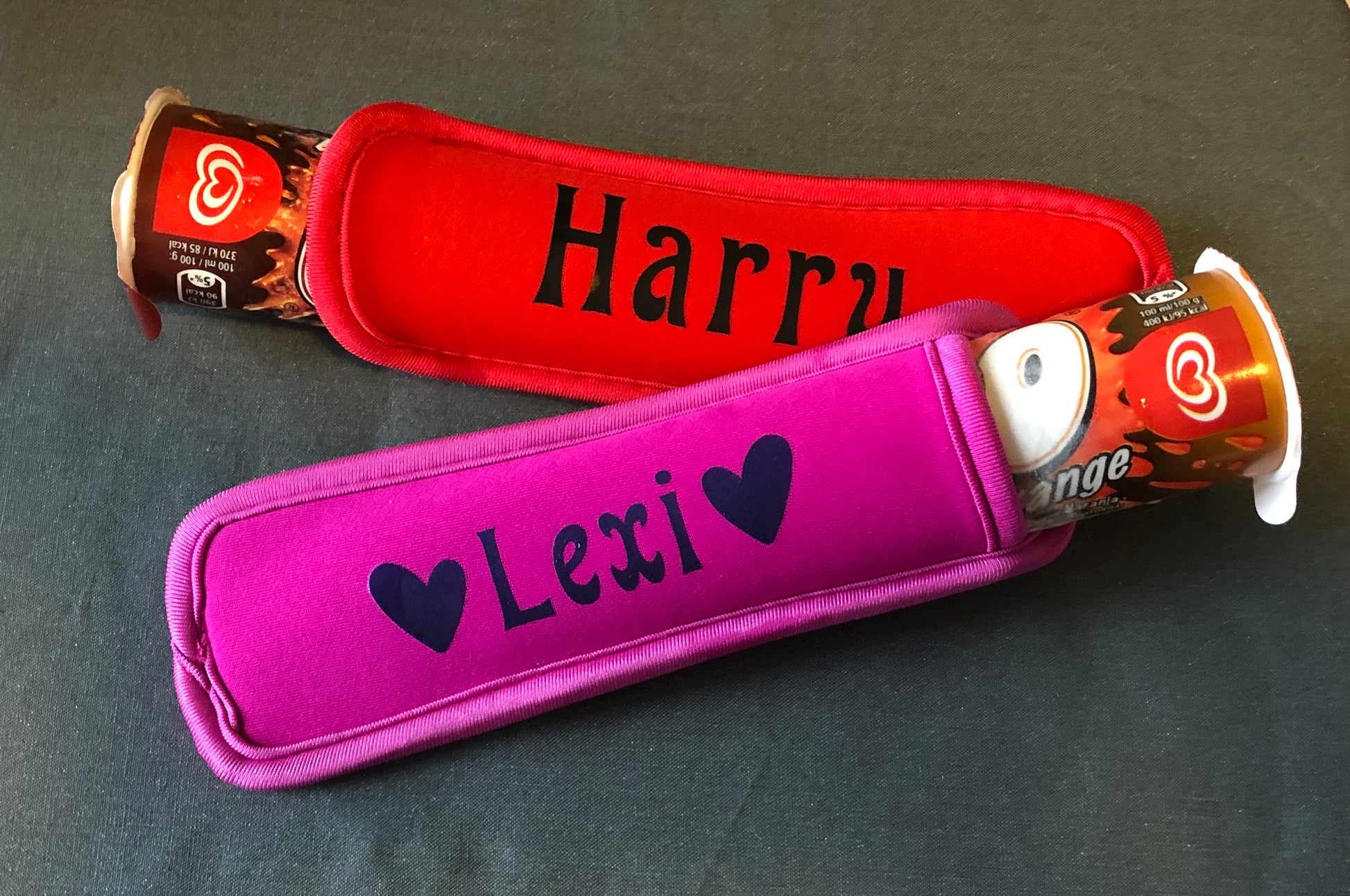 Ice pop/ice lolly holders - personalised! - Lilybet loves